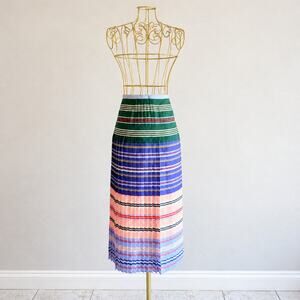 Altuzarra Bellini Multistripe Pleated Midi Skirt Size 40 US 8 Silk Lined NWT